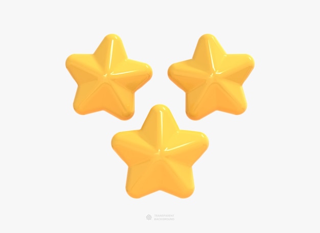 PSD star icon isolated on white background 3d render illustration