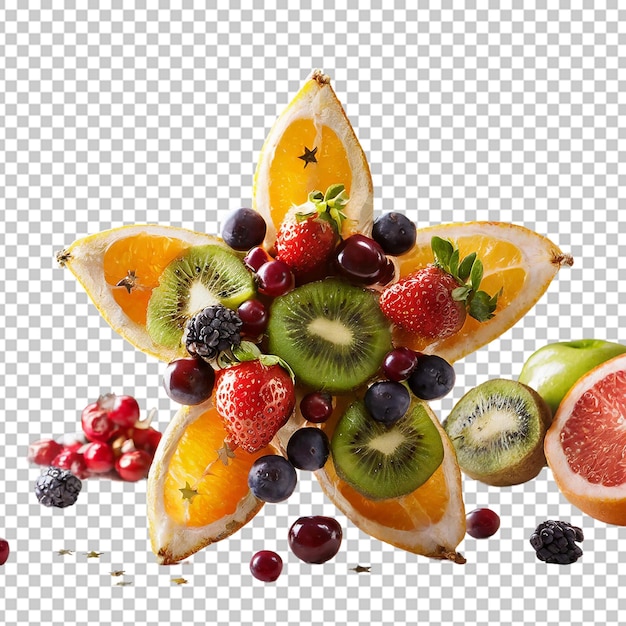 PSD star made of fruit