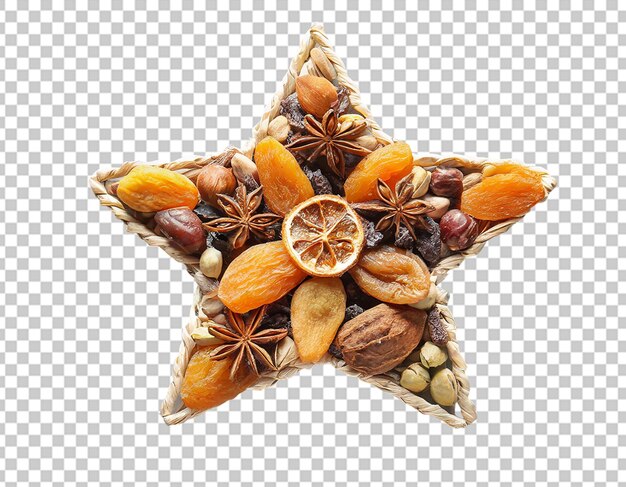 Звезда из сухих фруктов