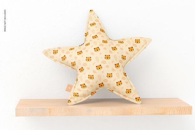 Star Pillow Mockup, Front View