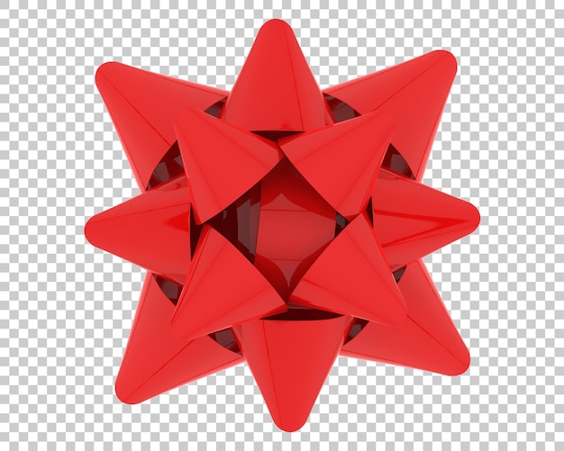 PSD star ribbon on transparent background 3d rendering illustration