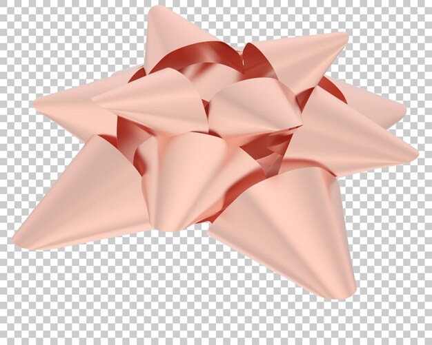 PSD star ribbon on transparent background 3d rendering illustration