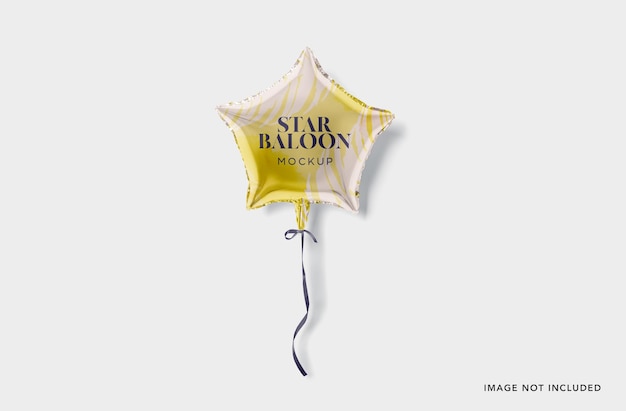 Star shaped balloon branding for event mockup