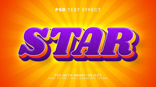 star sky 3d editable text effect with space and galaxy text style