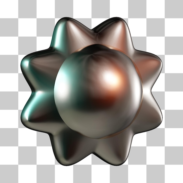 Star sun 3d icon