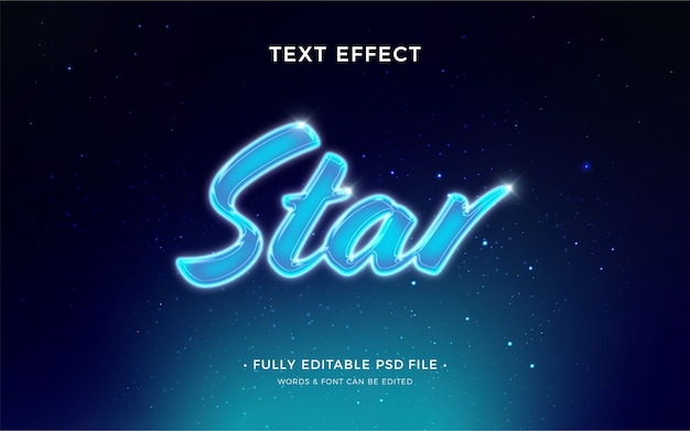 PSD star text effect