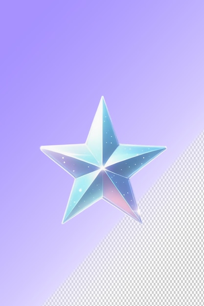 PSD a star that is blue and purple