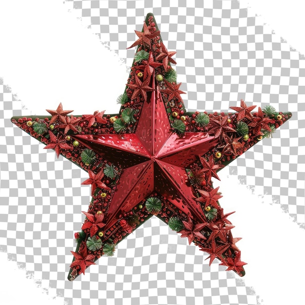 A star that is made of red paper