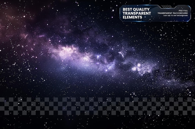 star universe background with stardust in the deep universe milky way on transparent background