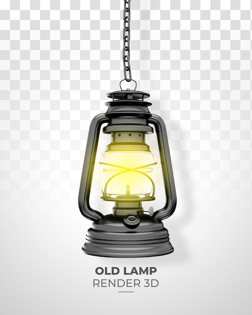 Stara lampa realistyczny render 3d