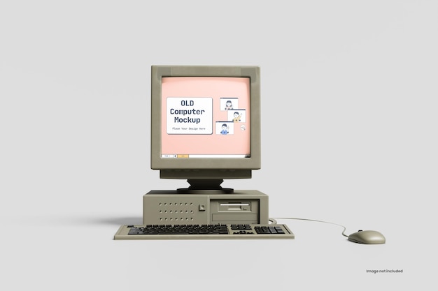 Stare komputerowe mockup