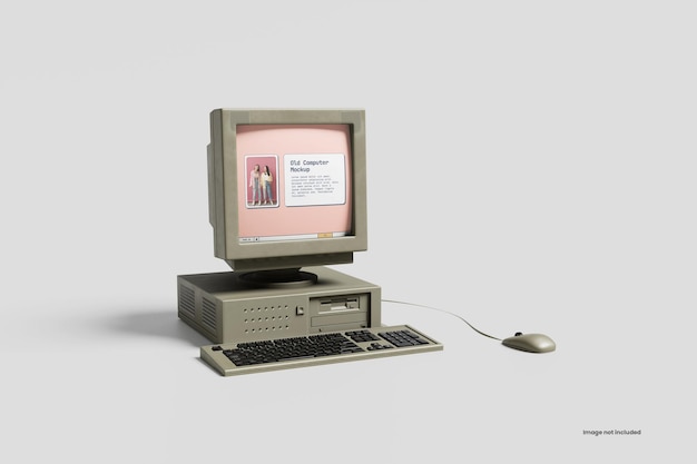 Stare komputerowe mockup
