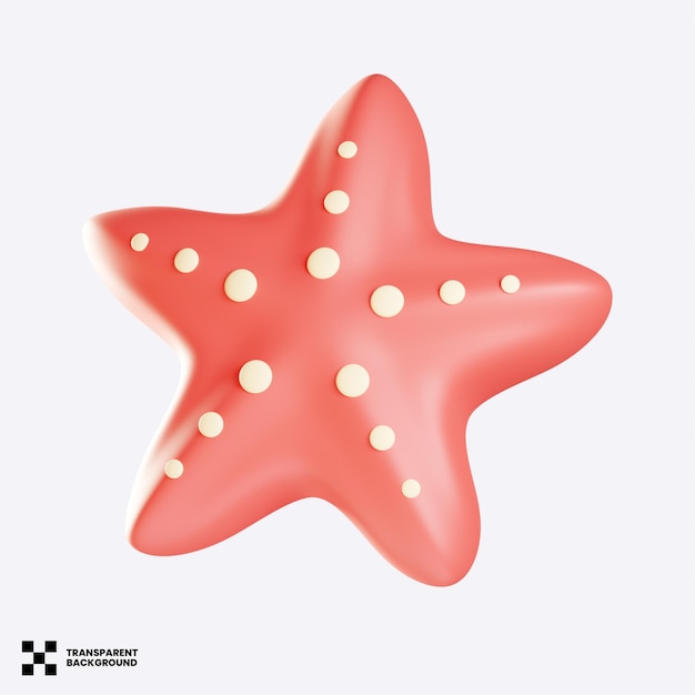 starfish 3d illustration