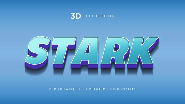 Мокет 3D-эффекта текстового стиля