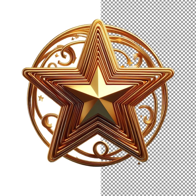 PSD starlight elegance izolowana luksusowa gwiazda na tle png