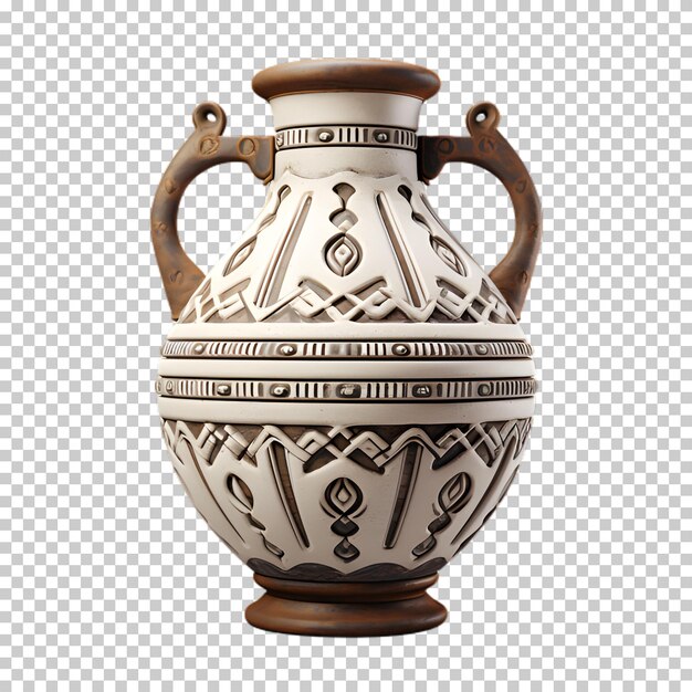 PSD starożytna wazonka porcelanowa izolowana na przezroczystym tle