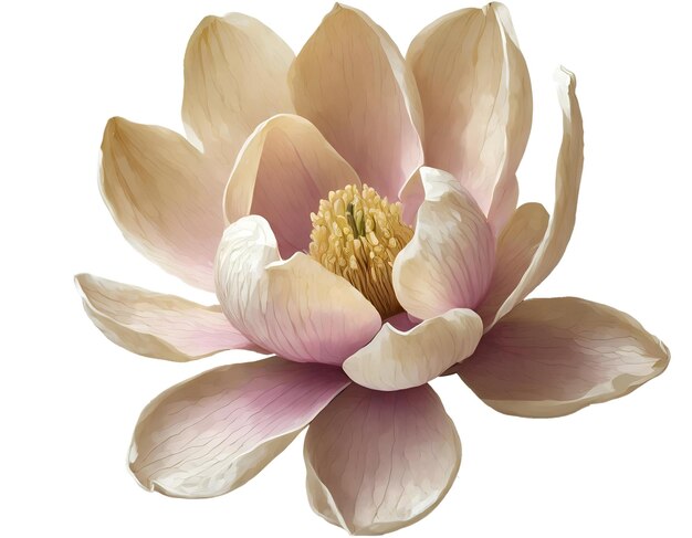 PSD starożytny chiński kwiat magnolii