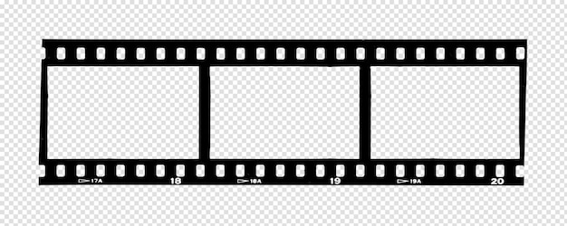 Starożytny film fotograficzny izolowany na przezroczystym tle