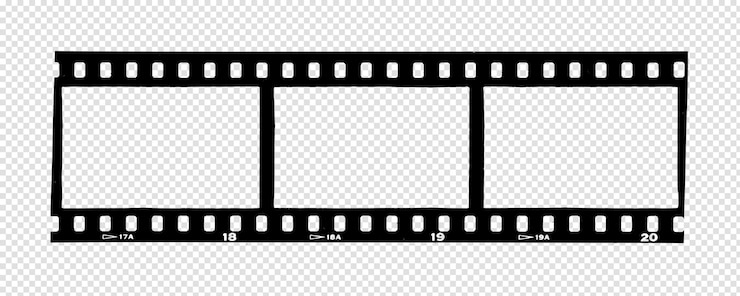 PSD starożytny film fotograficzny izolowany na przezroczystym tle