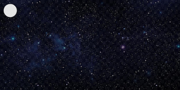 PSD starry sky transparent background