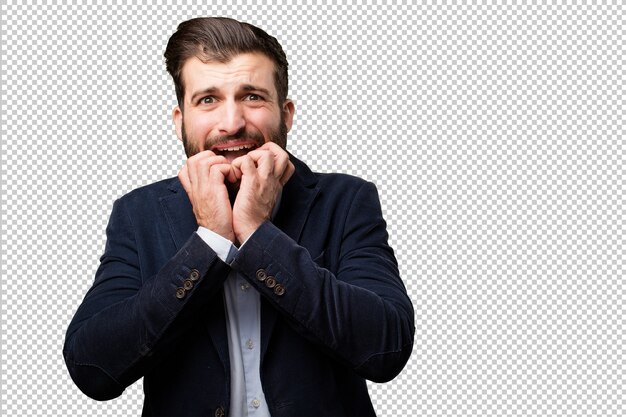 Starsza piękna kobieta z megephone