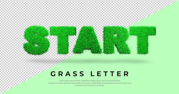 Start grass letter rendering