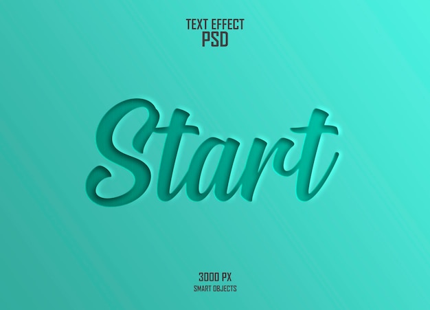 Start text effect