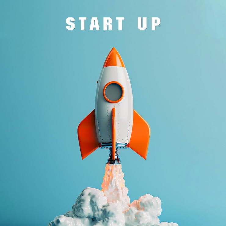 PSD start up business concept post template background