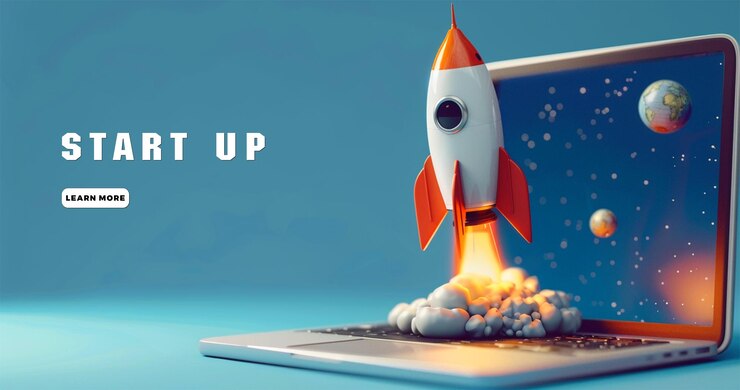 PSD start up business web banner design template background