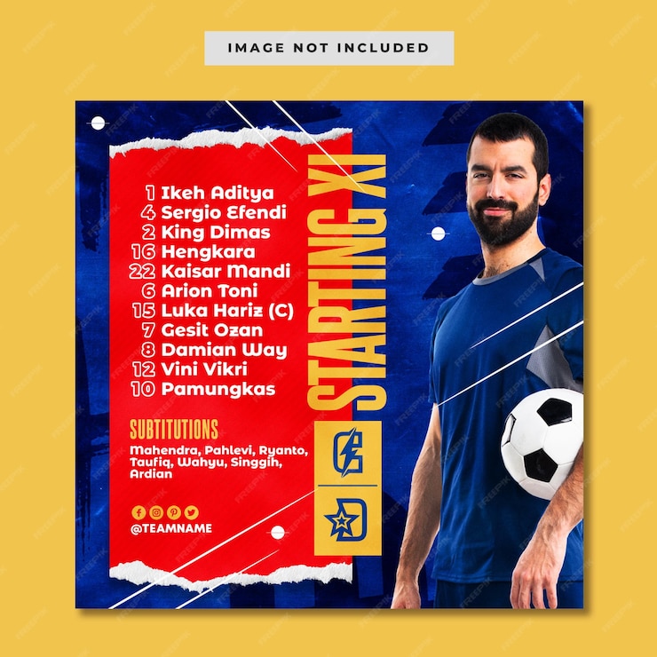  Starting xi football soccer instagram banner template