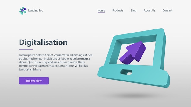 Startup landing page