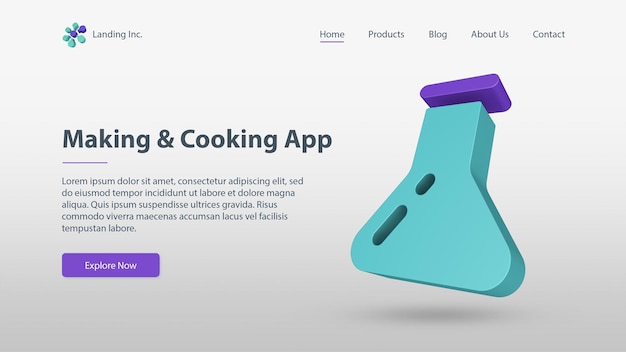 Startup landing page