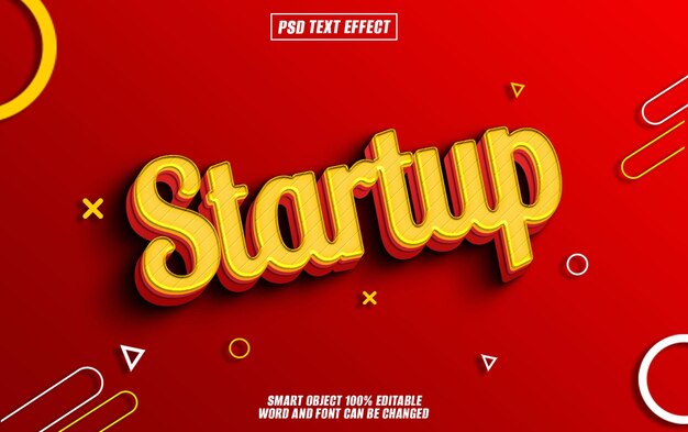 スタートアップ テキスト エフェクト フォント 編集 タイポグラフィー 3D テキスト