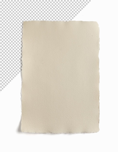 PSD stary arkusz papieru na białym tle renderowania 3d