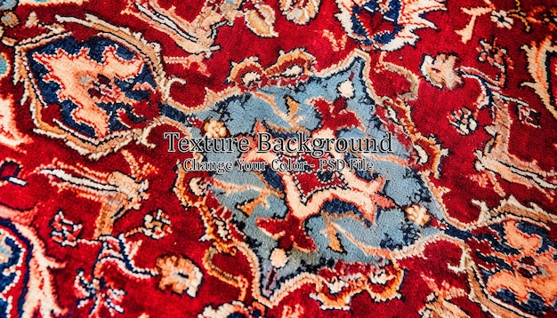 PSD stary czerwony perski dywan tekstura ai generowany obraz