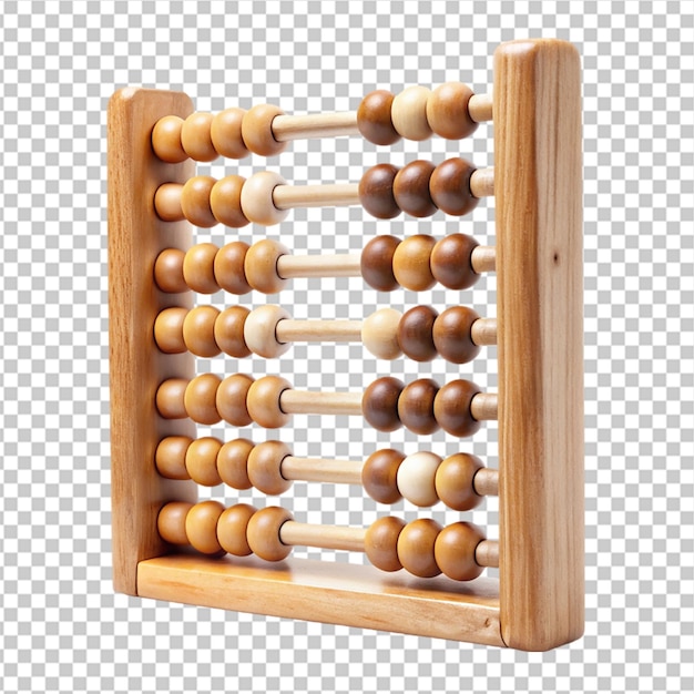 PSD stary drewniany abacus na białym tle
