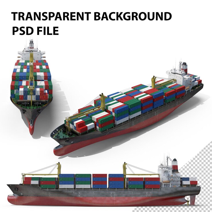PSD statek kontenerowy png