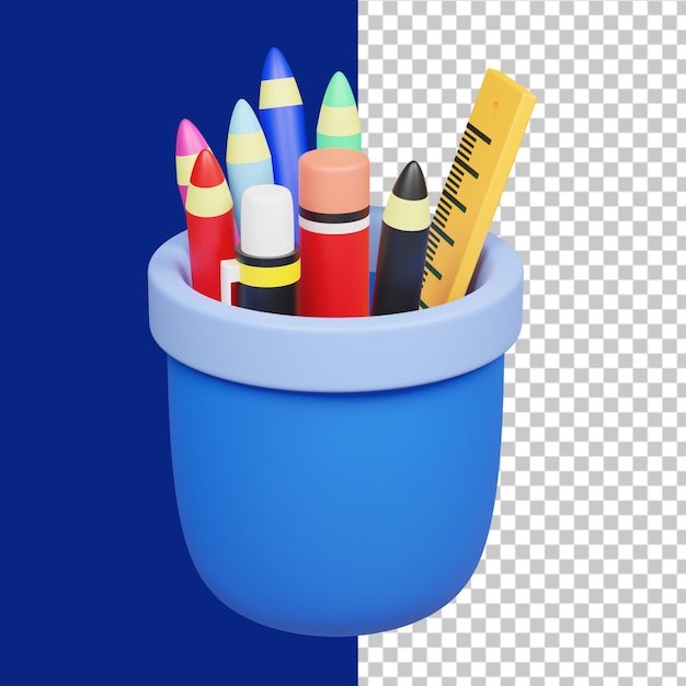 Stationary 3d illustration