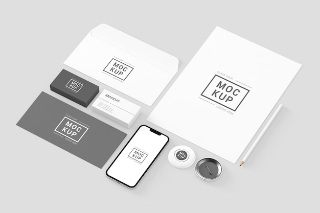 Stationary brand identity mockup