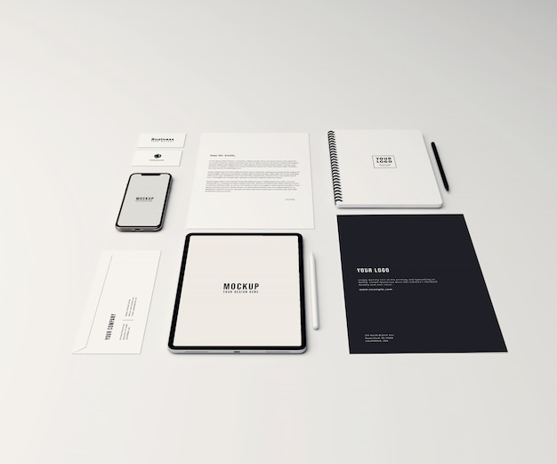 Stationary and branding identity mockup