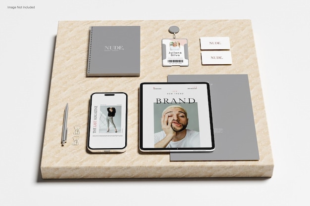 PSD stationary branding mockup