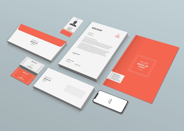 PSD stationary mock-up template