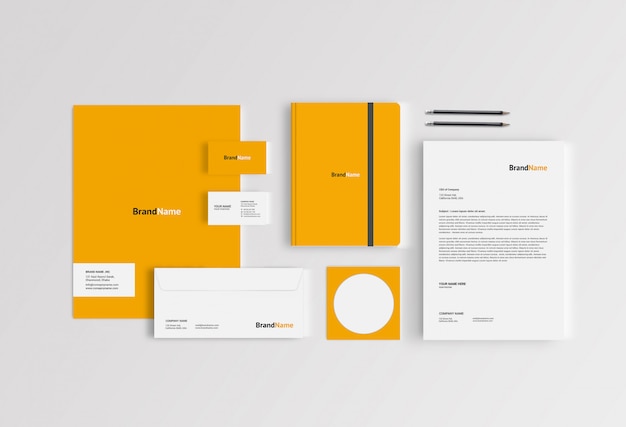 Stationary mock-up template