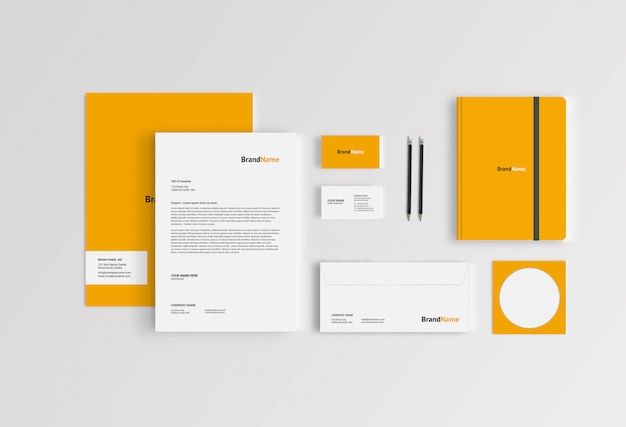 Stationary mock-up template