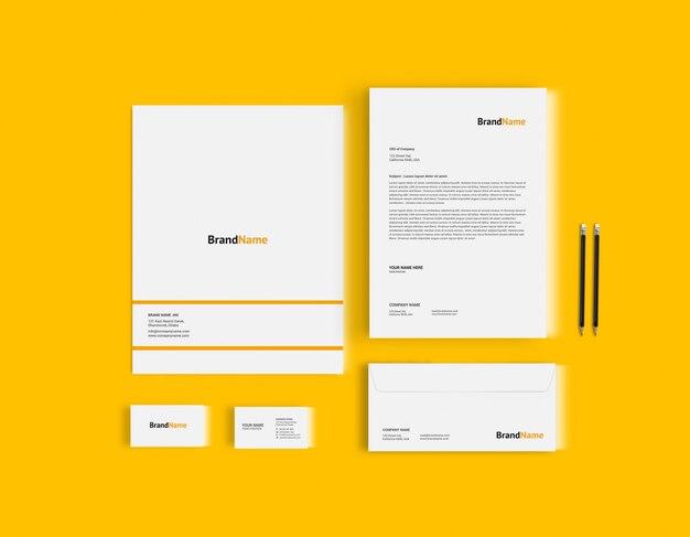 Stationary Mock-up Template