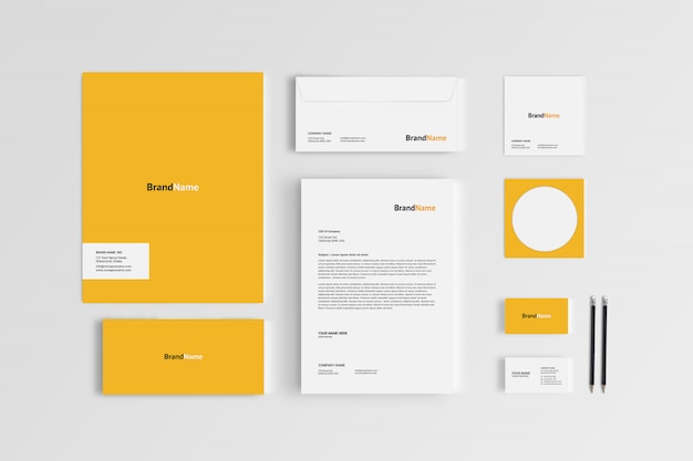 Stationary mock-up template