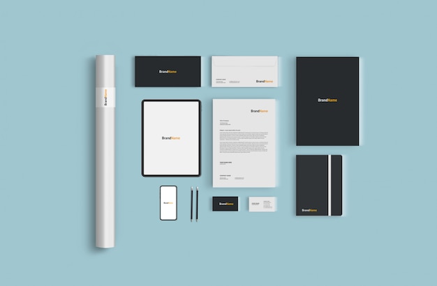 Stationary mock-up template