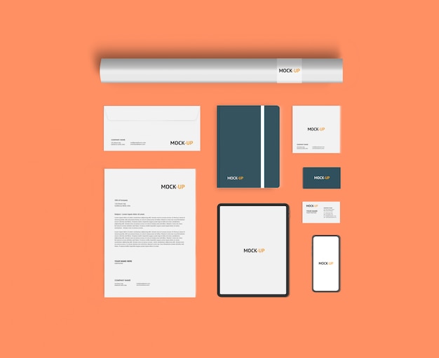 Stationary mock-up template