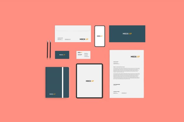 Stationary mock-up template