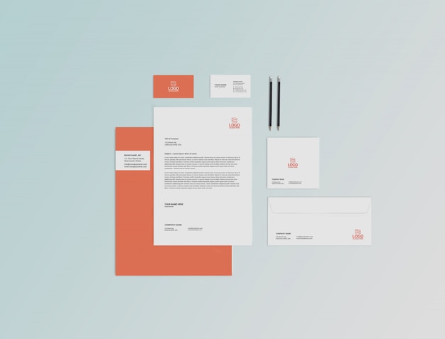 Stationary mock-up template